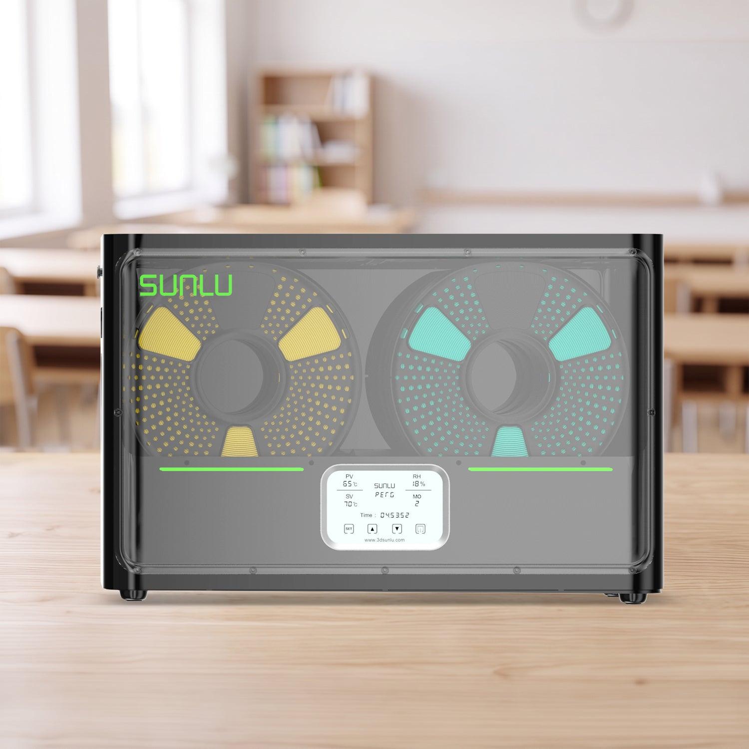 Four-spool filament dryer